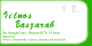 vilmos baszarab business card